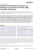 Cover page: Elongated neutrophil-derived structures are blood-borne microparticles formed by rolling neutrophils during sepsis