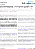 Cover page: MMP9 modulates the metastatic cascade and immune landscape for breast cancer anti-metastatic therapy