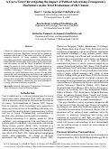 Cover page: Cue to Trust? Investigating the Impact of Political Advertising Transparency Disclaimers on Citizen Trust Evaluations