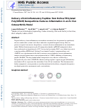 Cover page: Delivery of anti-inflammatory peptides from hollow PEGylated poly(NIPAM) nanoparticles reduces inflammation in an ex vivo osteoarthritis model