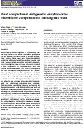 Cover page: Plant compartment and genetic variation drive microbiome composition in switchgrass roots