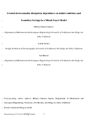 Cover page: Coastal Stratocumulus Dissipation Dependence on Initial Conditions and Boundary Forcings in a Mixed-Layer Model