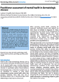 Cover page: Practitioner assessment of mental health in dermatologic disease