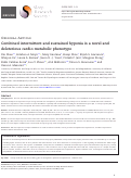 Cover page: Combined intermittent and sustained hypoxia is a novel and deleterious cardio-metabolic phenotype