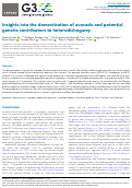 Cover page: Insights into the domestication of avocado and potential genetic contributors to heterodichogamy