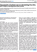 Cover page: Characteristics of patients seen at a dermatology free clinic, 2017-2020: a retrospective chart review