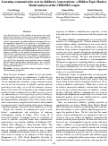 Cover page: Learning communicative acts in children’s conversations: a Hidden Topic Markov Model analysis of the CHILDES corpus