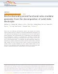 Cover page: Electrochemically primed functional redox mediator generator from the decomposition of solid state electrolyte