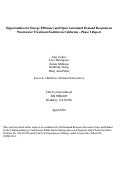 Cover page: Opportunities for Energy Efficiency and Open Automated Demand Response in Wastewater Treatment Facilities in California -- Phase I Report