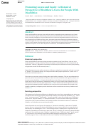 Cover page: Promoting Access and Equity: A Historical Perspective of Healthcare Access for People With Disabilities