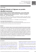 Cover page: Galectin-9 binds to O-glycans on protein disulfide isomerase.