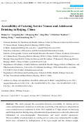 Cover page: Accessibility of Catering Service Venues and Adolescent Drinking in Beijing, China