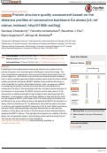 Cover page: Protein structure quality assessment based on the distance profiles of consecutive backbone Cα atoms