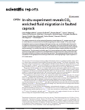 Cover page: In-situ experiment reveals CO2 enriched fluid migration in faulted caprock.