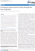 Cover page: Focusing on optic tectum circuitry through the lens of genetics