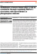 Cover page: Arabidopsis α-Aurora kinase plays a role in cytokinesis through regulating MAP65-3 association with microtubules at phragmoplast midzone.