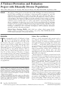 Cover page: A violence-prevention and evaluation project with ethnically diverse populations.