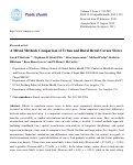 Cover page: A Mixed Methods Comparison of Urban and Rural Retail Corner Stores.