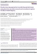 Cover page: Machine learning approaches to predicting amyloid status using data from an online research and recruitment registry: The Brain Health Registry