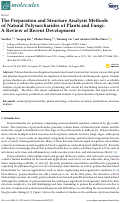 Cover page: The Preparation and Structure Analysis Methods of Natural Polysaccharides of Plants and Fungi: A Review of Recent Development