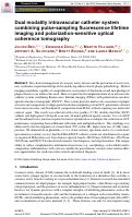 Cover page: Dual modality intravascular catheter system combining pulse-sampling fluorescence lifetime imaging and polarization-sensitive optical coherence tomography