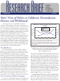 Cover page: Voters’ views of politics in California: Dissatisfaction, distrust, and withdrawal