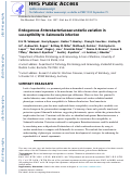 Cover page: Endogenous Enterobacteriaceae underlie variation in susceptibility to Salmonella infection