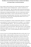 Cover page of The Influence of Local Television News Frames on Attitudes about Childcare: An Evaluation Report to the Benton Foundation