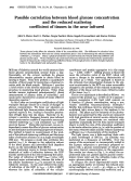 Cover page: Possible correlation between blood glucose concentration and the reduced scattering coefficient of tissues in the near infrared.