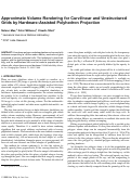 Cover page: Approximate Volume Rendering for Curvilinear and Unstructured Grids by Hardware-Assisted Polyhedron Projection