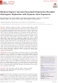 Cover page: Rainbow Kaposi's Sarcoma-Associated Herpesvirus Revealed Heterogenic Replication with Dynamic Gene Expression