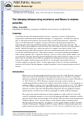 Cover page: The interplay between drug resistance and fitness in malaria parasites