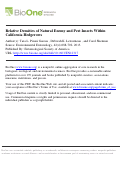 Cover page: Relative densities of natural enemy and pest insects within California hedgerows.