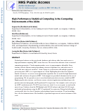 Cover page: High-Performance Statistical Computing in the Computing Environments of the 2020s.