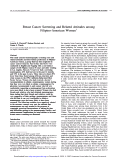 Cover page: Breast cancer screening and related attitudes among Filipino-American women