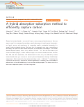 Cover page: A hybrid absorption–adsorption method to efficiently capture carbon
