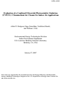 Cover page: Evaluation of a Combined Ultraviolet Photocatalytic Oxidation (UVPCO)/Chemisorbent Air 
Cleaner for Indoor Air Applications