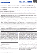 Cover page: Prevention of COVID-19 by mRNA-based vaccines within the general population of California