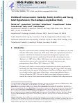 Cover page: Childhood socioeconomic hardship, family conflict, and young adult hypertension: The Santiago Longitudinal Study