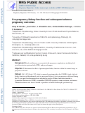 Cover page: Pre-pregnancy kidney function and subsequent adverse pregnancy outcomes