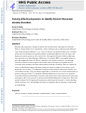 Cover page: Parsing Affective Dynamics to Identify Risk for Mood and Anxiety Disorders