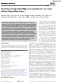 Cover page: Fast Room‐Temperature Mg‐Ion Conduction in Clay‐Like Halide Glassy Electrolytes