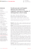 Cover page: Cardiovascular and hepatic disease associations by magnetic resonance imaging: A retrospective cohort study