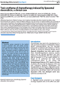 Cover page: Toxic erythema of chemotherapy induced by liposomal doxorubicin, a clinical case