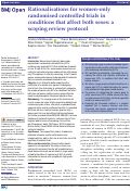 Cover page: Rationalisations for women-only randomised controlled trials in conditions that affect both sexes: a scoping review protocol