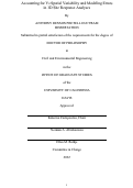 Cover page: Accounting for Vs Spatial Variability and Modeling Errors in 1D Site Response Analyses