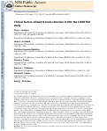 Cover page: Clinical factors related to brain structure in HIV: the CHARTER study