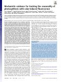 Cover page: Mechanistic evidence for tracking the seasonality of photosynthesis with solar-induced fluorescence