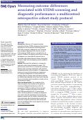 Cover page: Measuring outcome differences associated with STEMI screening and diagnostic performance: a multicentred retrospective cohort study protocol