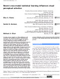 Cover page: Recent cross-modal statistical learning influences visual perceptual selection